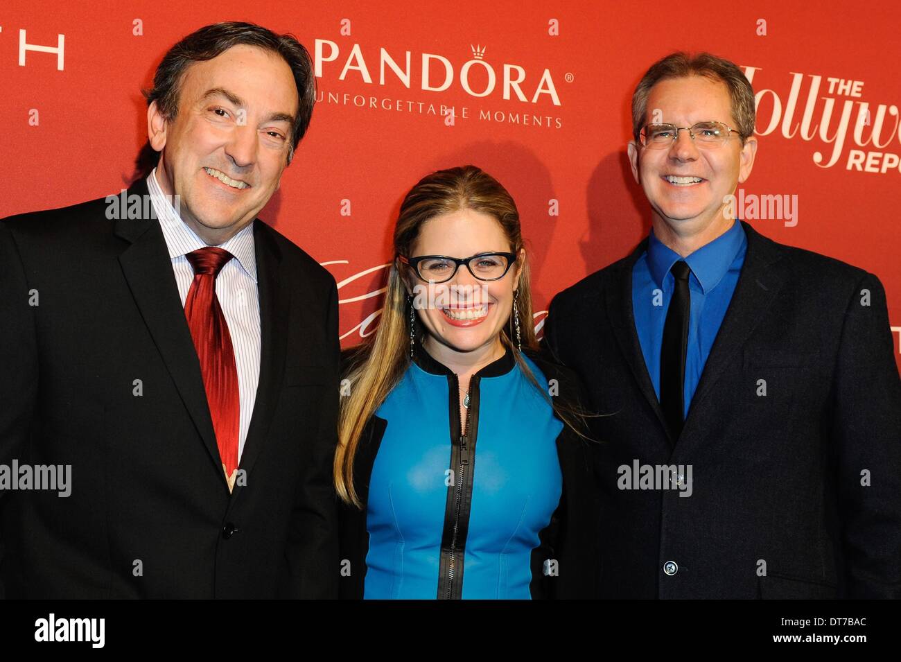 Los Angeles, Californie, USA. 10 fév, 2014. Peter Del Vecho, Jennifer Lee, Chris Buck au niveau des arrivées pour l'Academy Awards : The Hollywood Reporter (THR) candidates nuit Célébration, Spago, Los Angeles, CA, 10 février 2014 Crédit : © Sara Cozolino/Everett Collection/Alamy Live News Banque D'Images