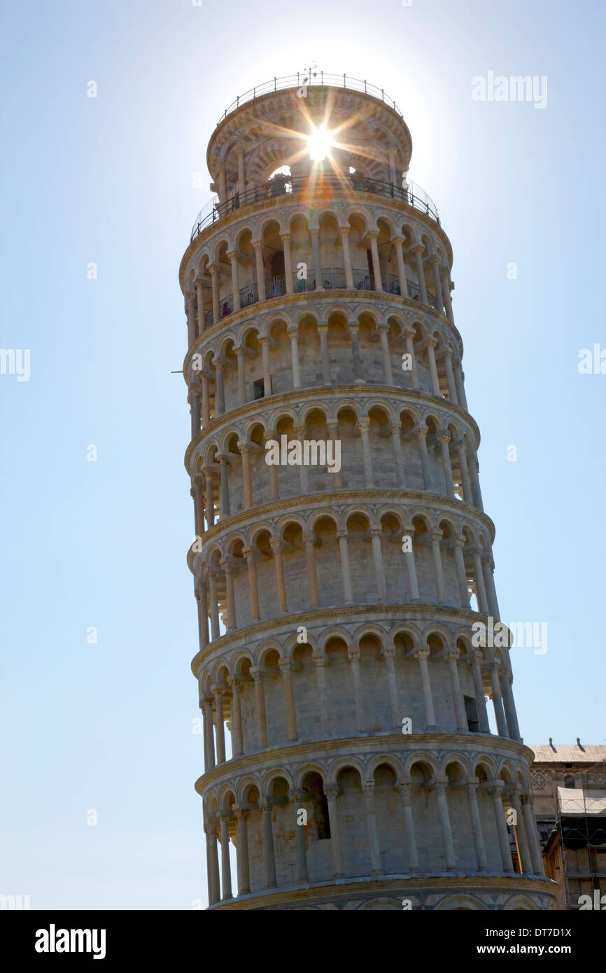 La tour penchée de Pise, Toscane Italie Banque D'Images