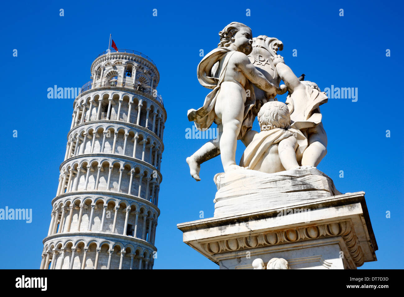La tour penchée de Pise, Toscane Italie Banque D'Images
