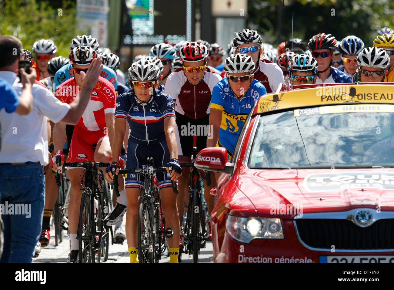 Tour de l'avenir : une course cycliste française. Banque D'Images