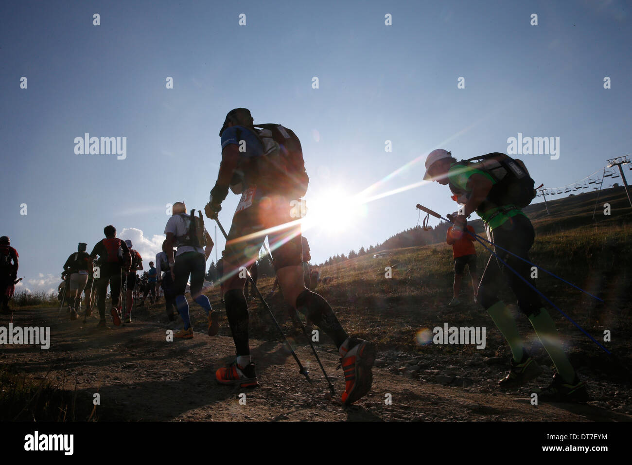 The North Face Ultra Trail du Mont Blanc. Banque D'Images