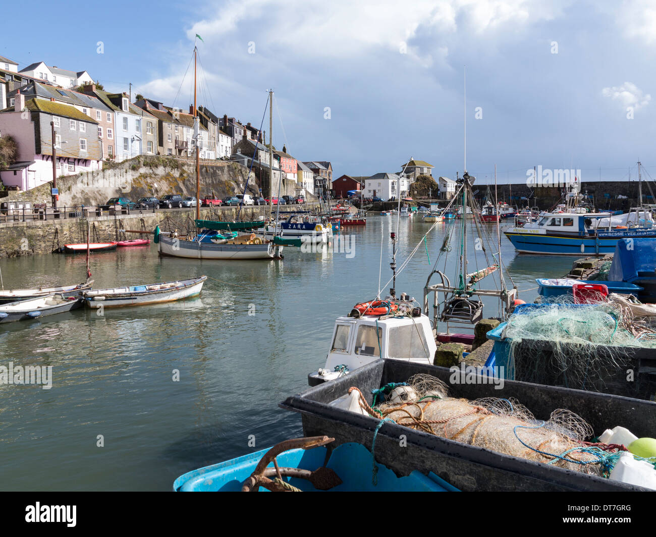 Mevagissey, Cornwall, village traditionnel de pêcheurs Banque D'Images