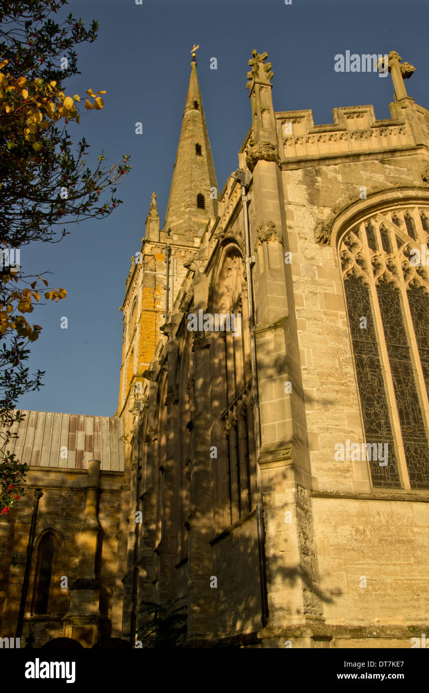 Holy Trinity Church spire Stratford sur Avon Banque D'Images