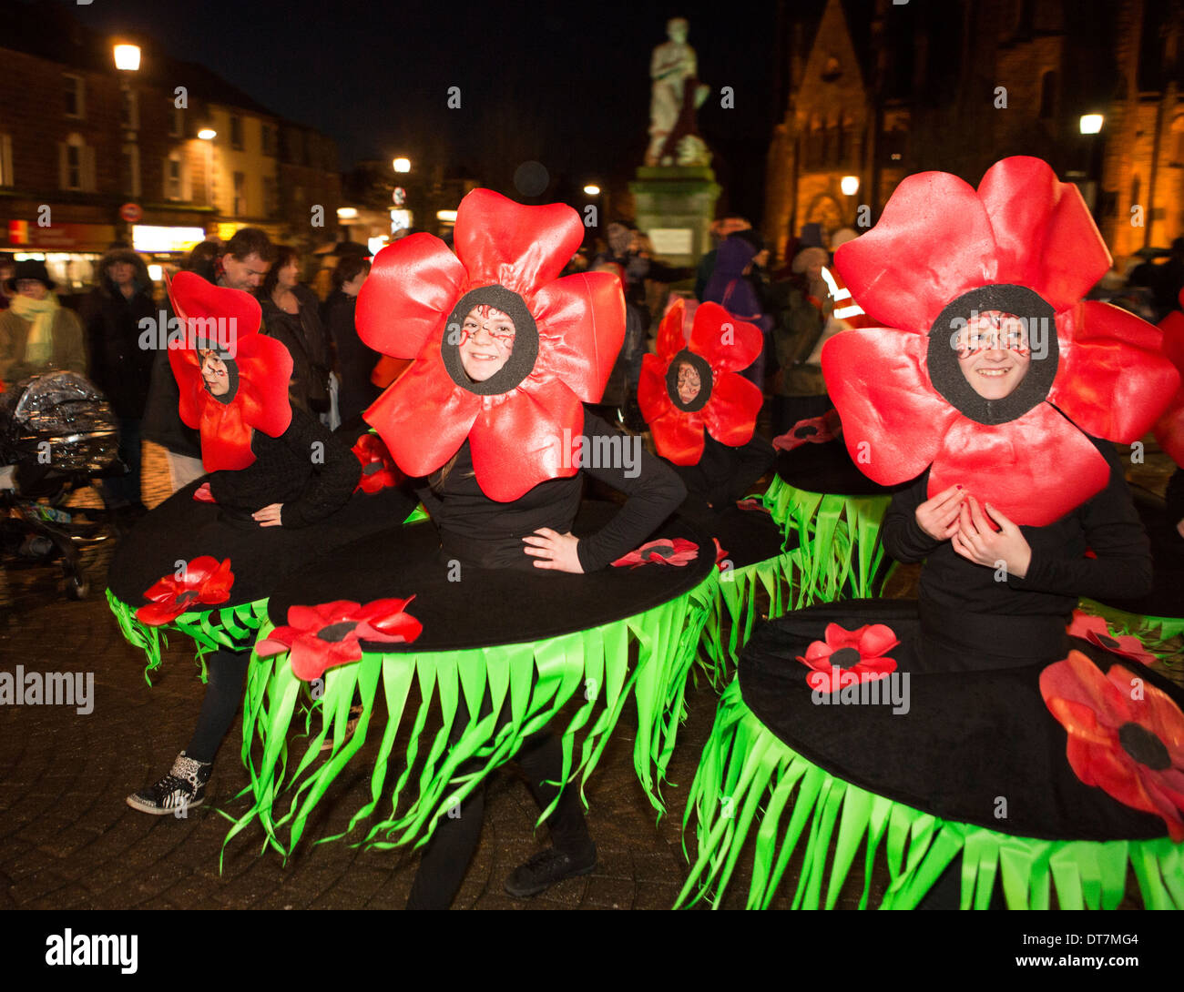 Big Burns Supper, Homecoming 2014 Carnaval à travers les rues de Dumfries Banque D'Images