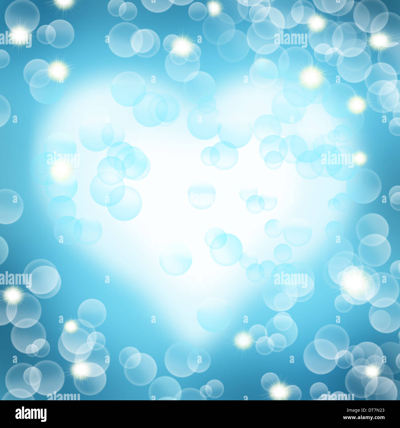 La Saint-Valentin - résumé fond bleu avec forme de coeur. Banque D'Images