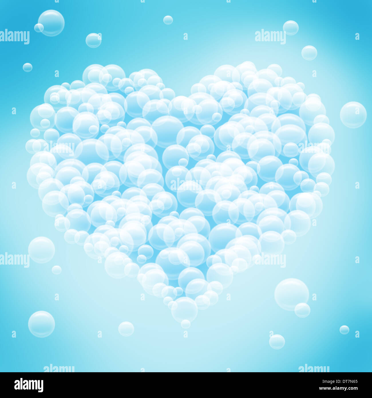 La Saint-Valentin - résumé fond bleu avec forme de coeur. Banque D'Images