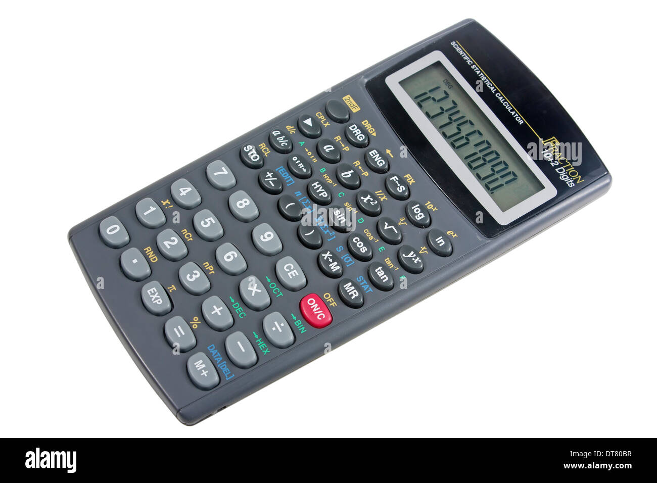 Photo de stock Détail d'une calculatrice scientifique programmable