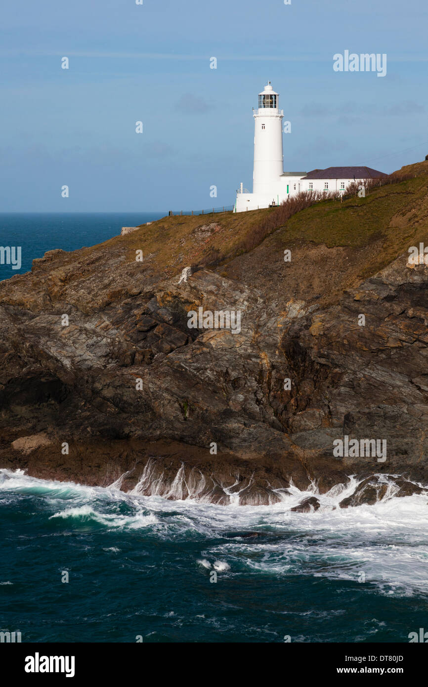 Trevose Head Lighthouse, Cornwall Banque D'Images
