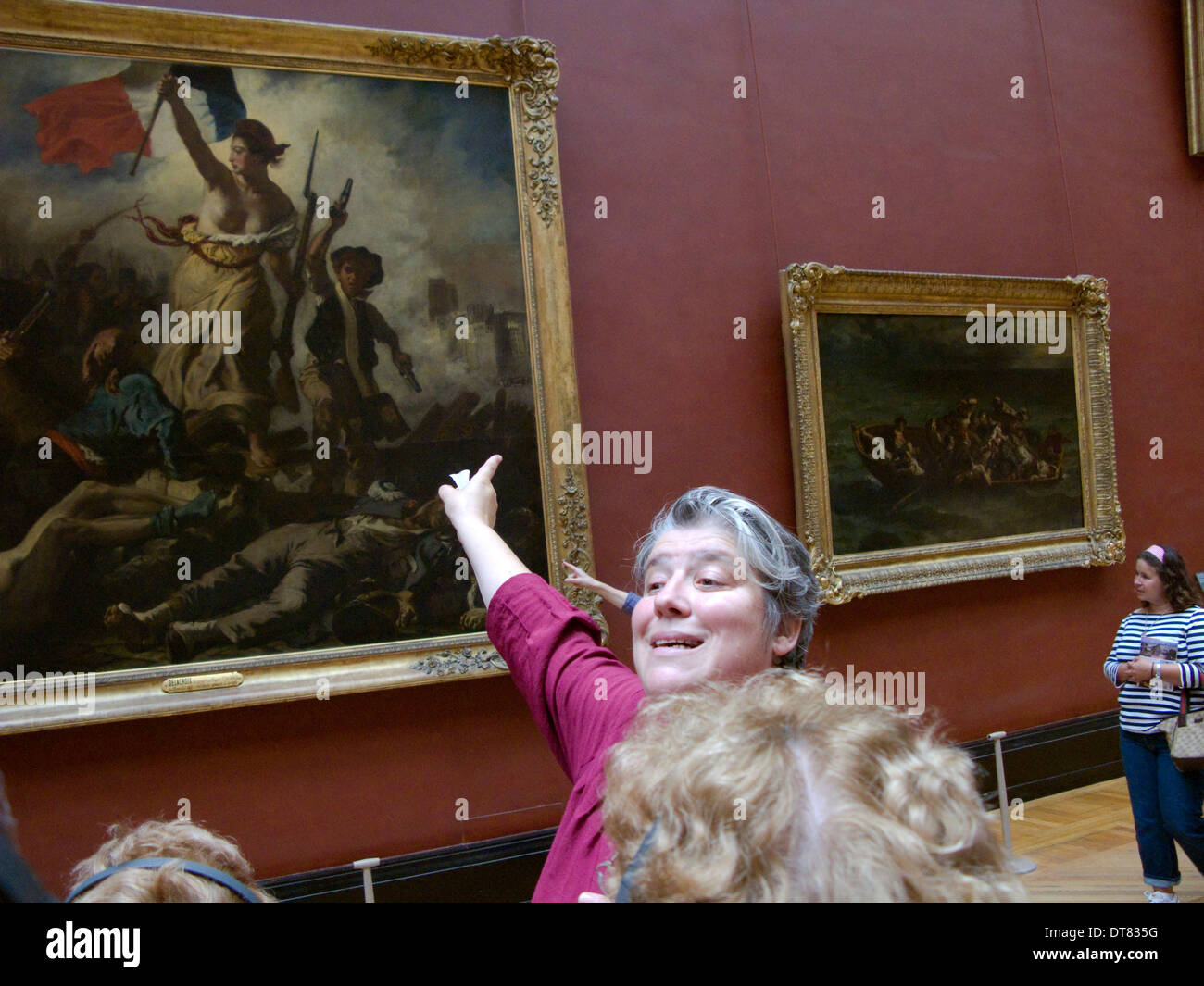 Louvre. Peintres Français prix, peinture 'La Liberté guidant le peuple'. Banque D'Images