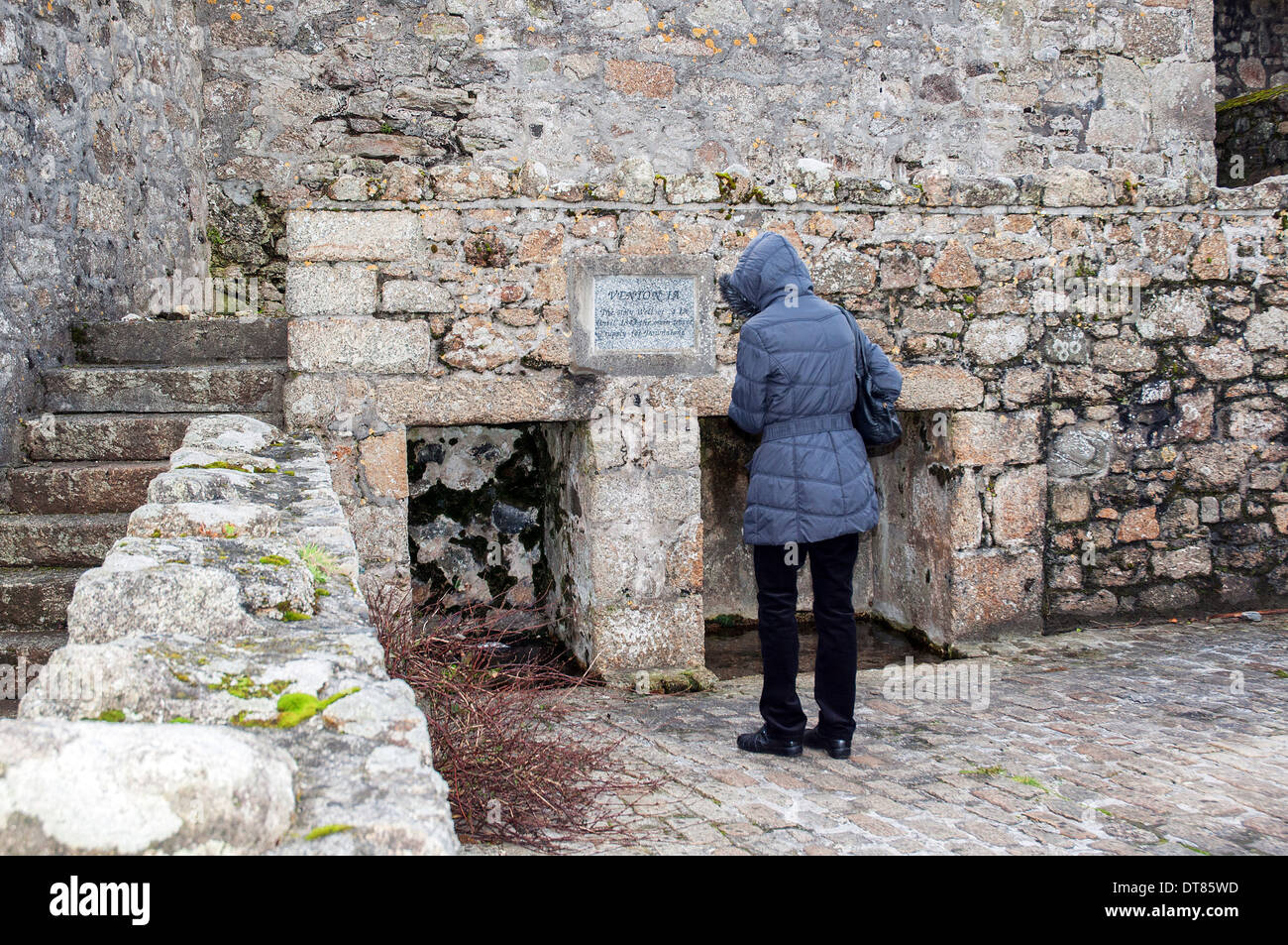 Le puits sacré de Saint ia de St.Ives, Cornwall, UK Banque D'Images Le puits sacré de Saint ia de St.Ives, Cornwall, UK Banque D'Images