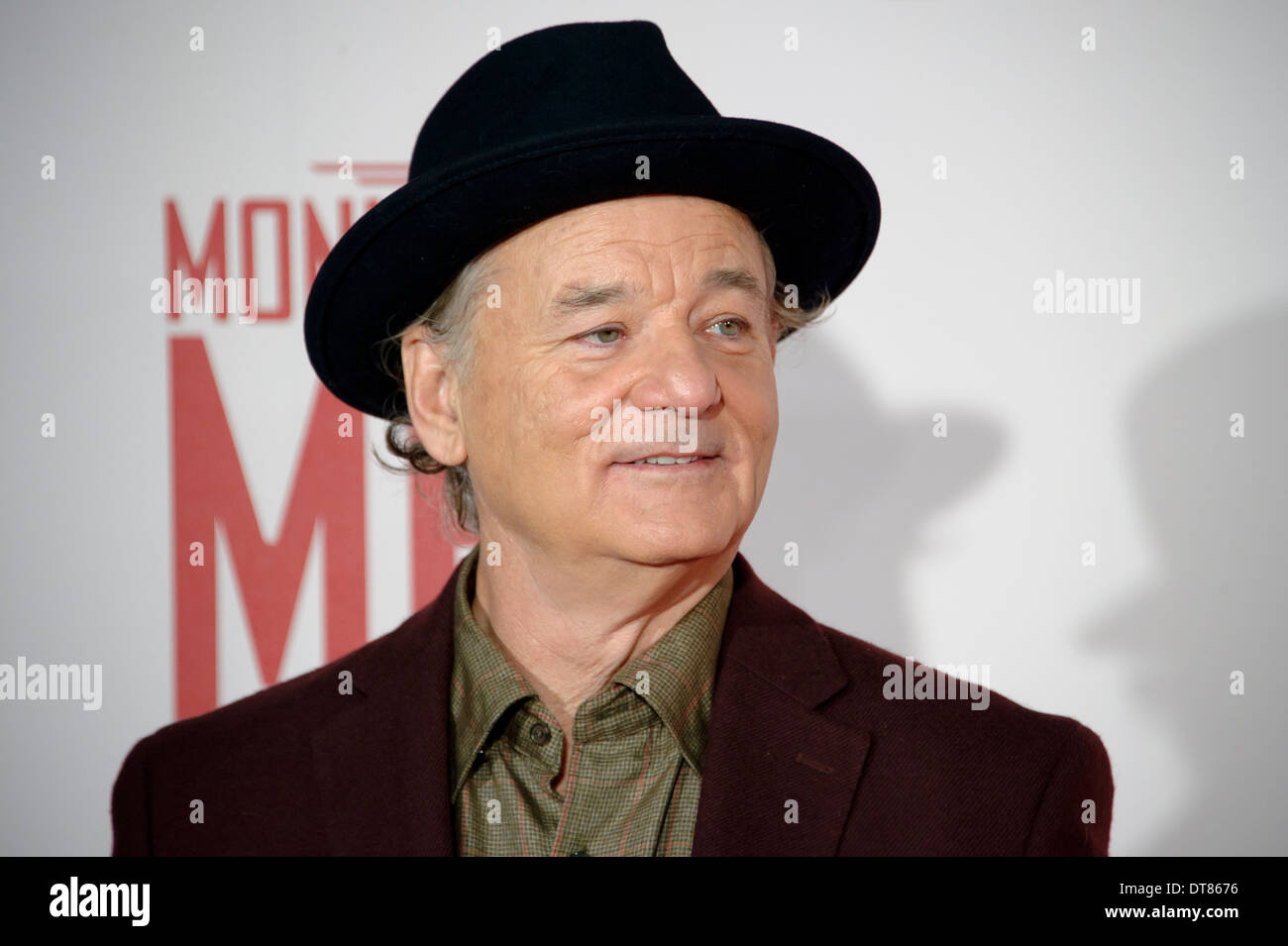 Bill Murray arrive pour le UK Premiere de 'The Monuments Men' dans un cinéma du centre de Londres, Londres. Banque D'Images