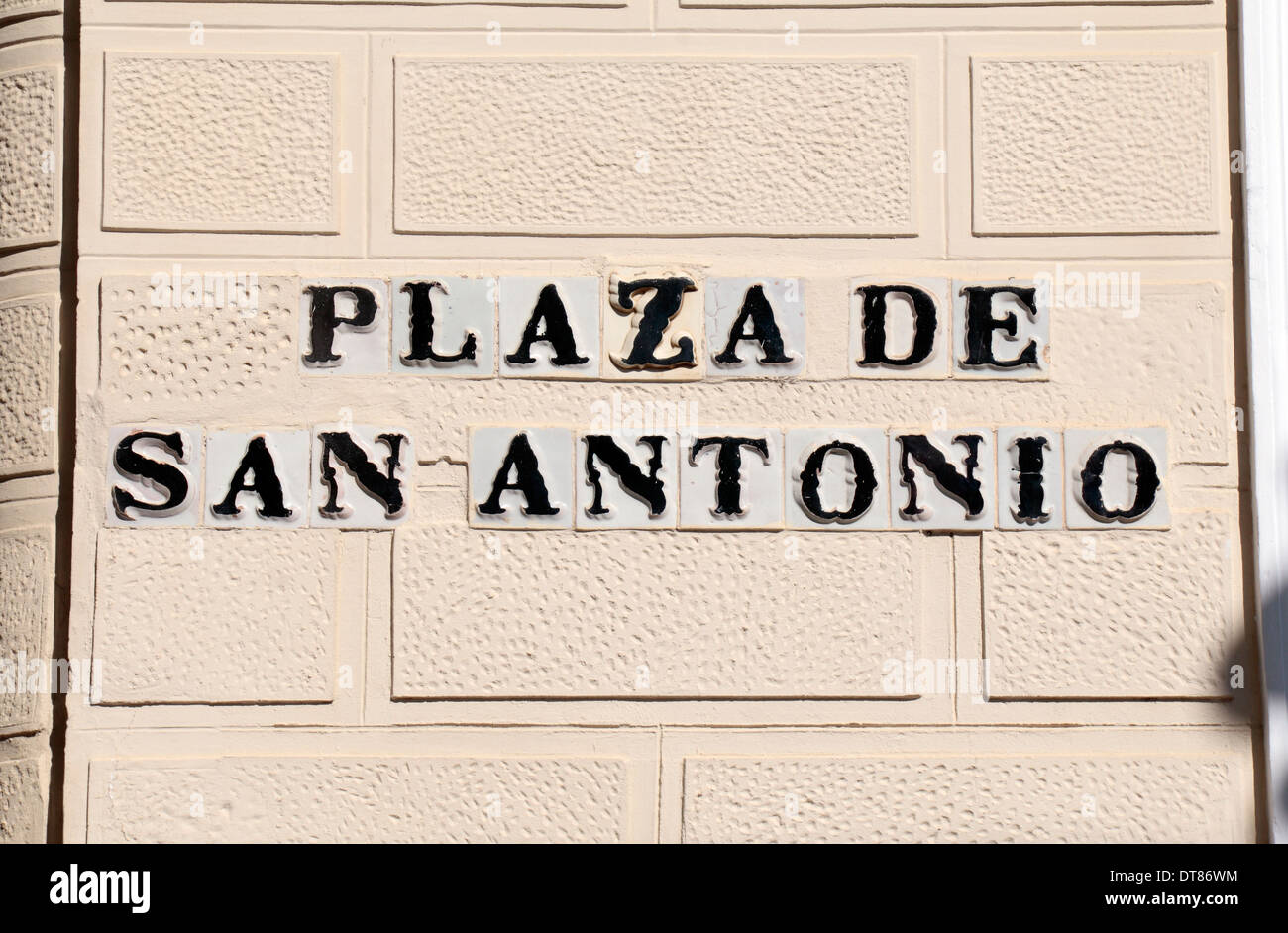 Plaza de San Antonio de Cadix, Andalousie, espagne. Banque D'Images