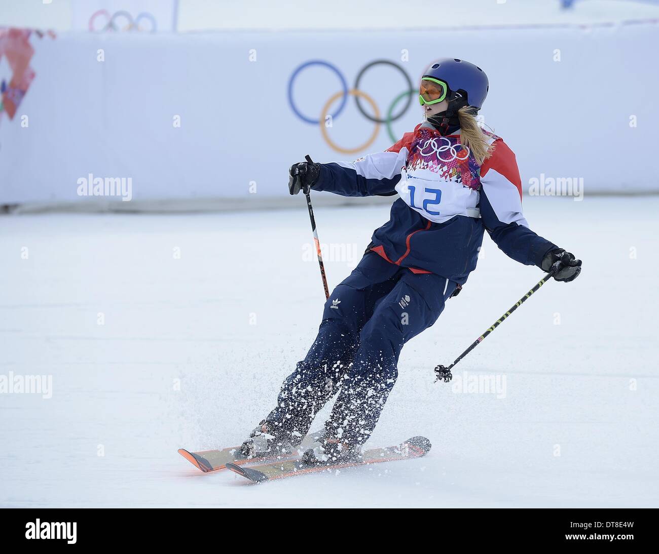 Sochi, Russie. 11 février 2014. Katie Summerhayes (GBR). Finale. Slopestyle Ski femme Khuter - Rosa Parc extrême - Jeux Olympiques d'hiver de Sotchi2014 - Sotchi - Russie - 11/02/2014 Credit : Sport en images/Alamy Live News Banque D'Images