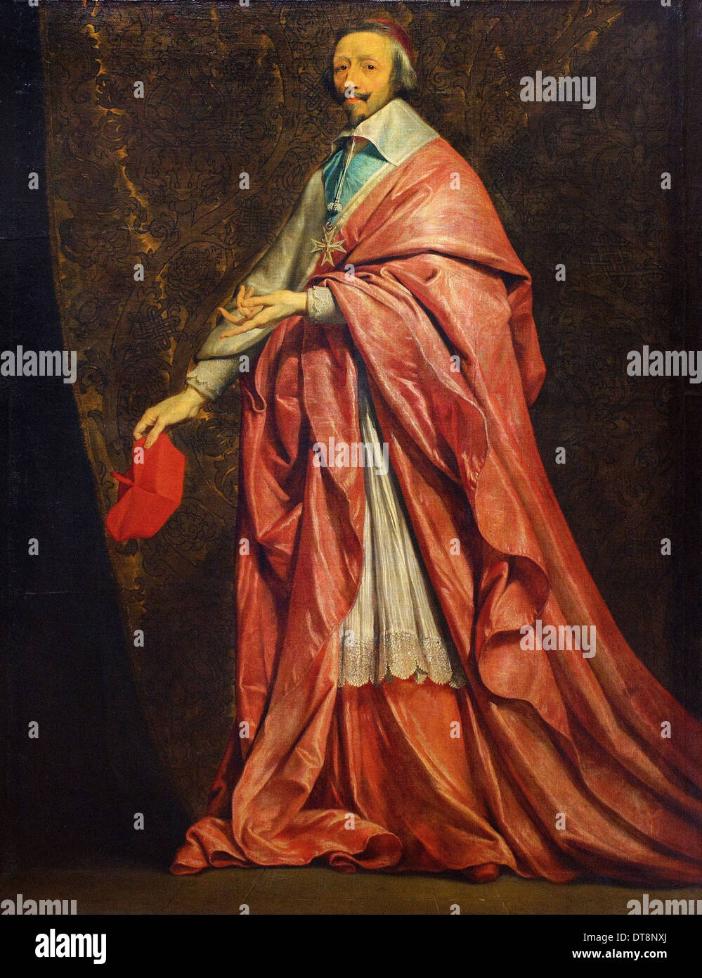 Philippe de Champaigne - Portrait du Cardinal de Richelieu - 1639 - Musée du Louvre - Paris Banque D'Images