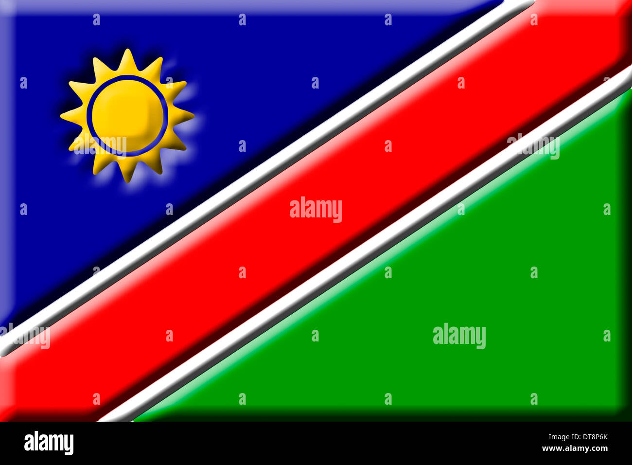 République de Namibie - drapeau national Banque D'Images