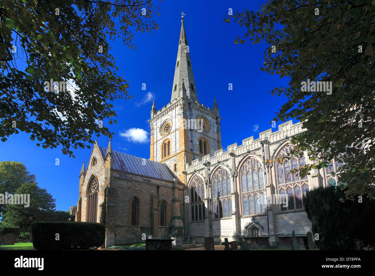L'église de la Sainte Trinité, Stratford-upon-Avon, Warwickshire, Angleterre ville ; Grande-Bretagne ; UK Banque D'Images