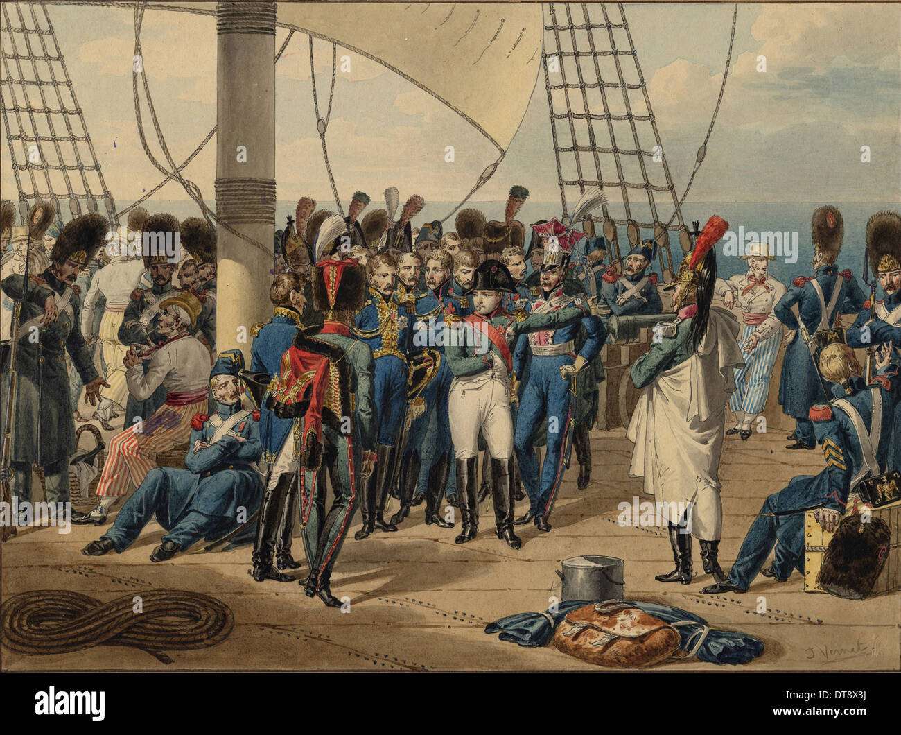 Napoléon de retour de l'île d'Elbe, 1815. Artiste : Vernet, Jules (1792-1843) Banque D'Images