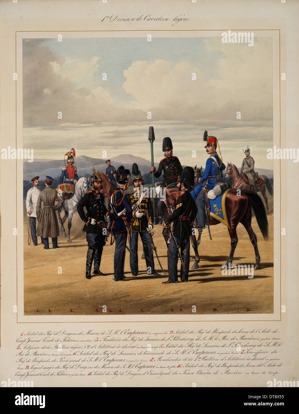 Première division de cavalerie légère de 1867. Artiste : Piratsky, Karl Karlovich (1813-1889) Banque D'Images