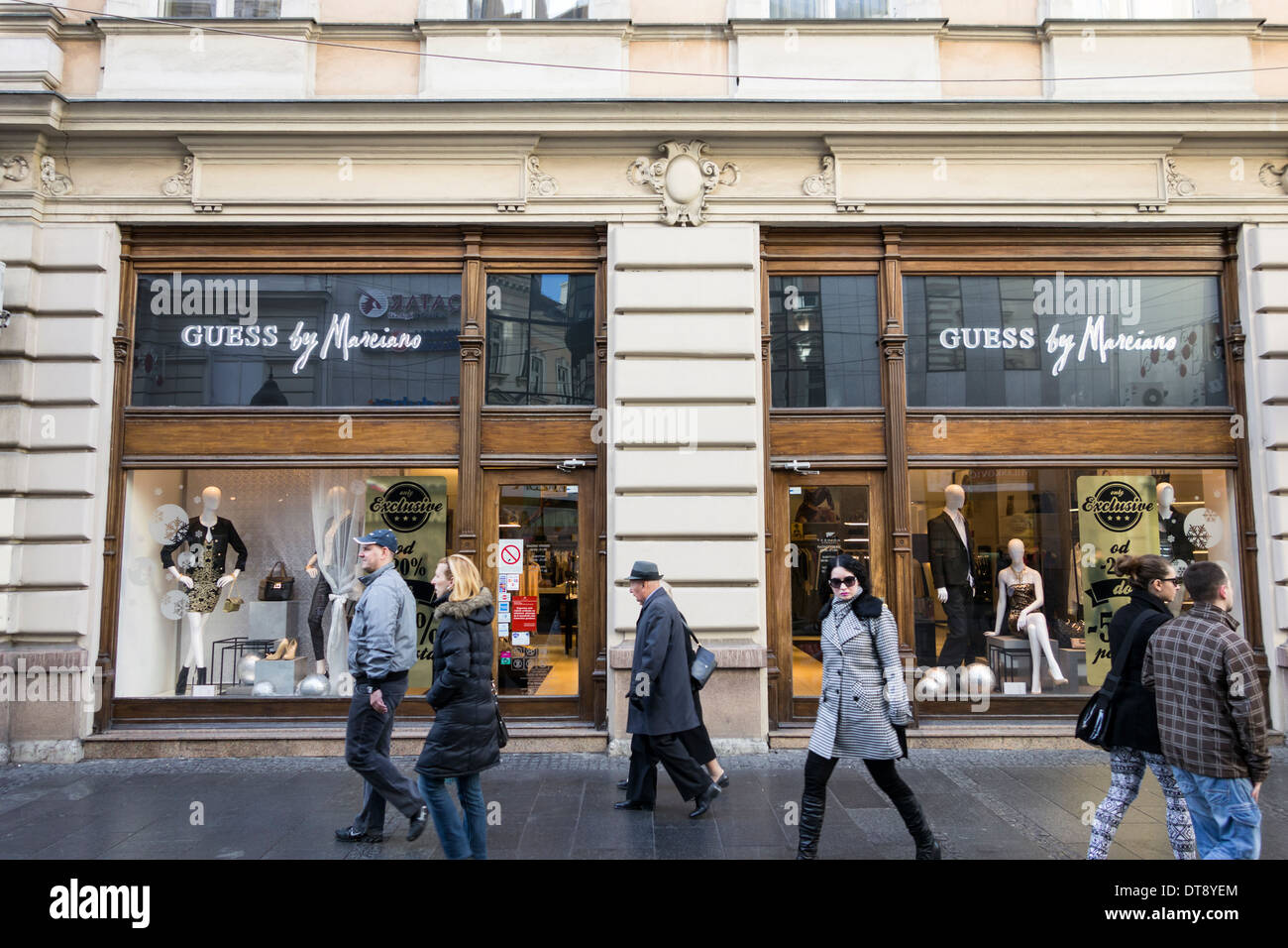 Imagine magasin dans la rue Kneza Milosa à Belgrade, Serbie Banque D'Images