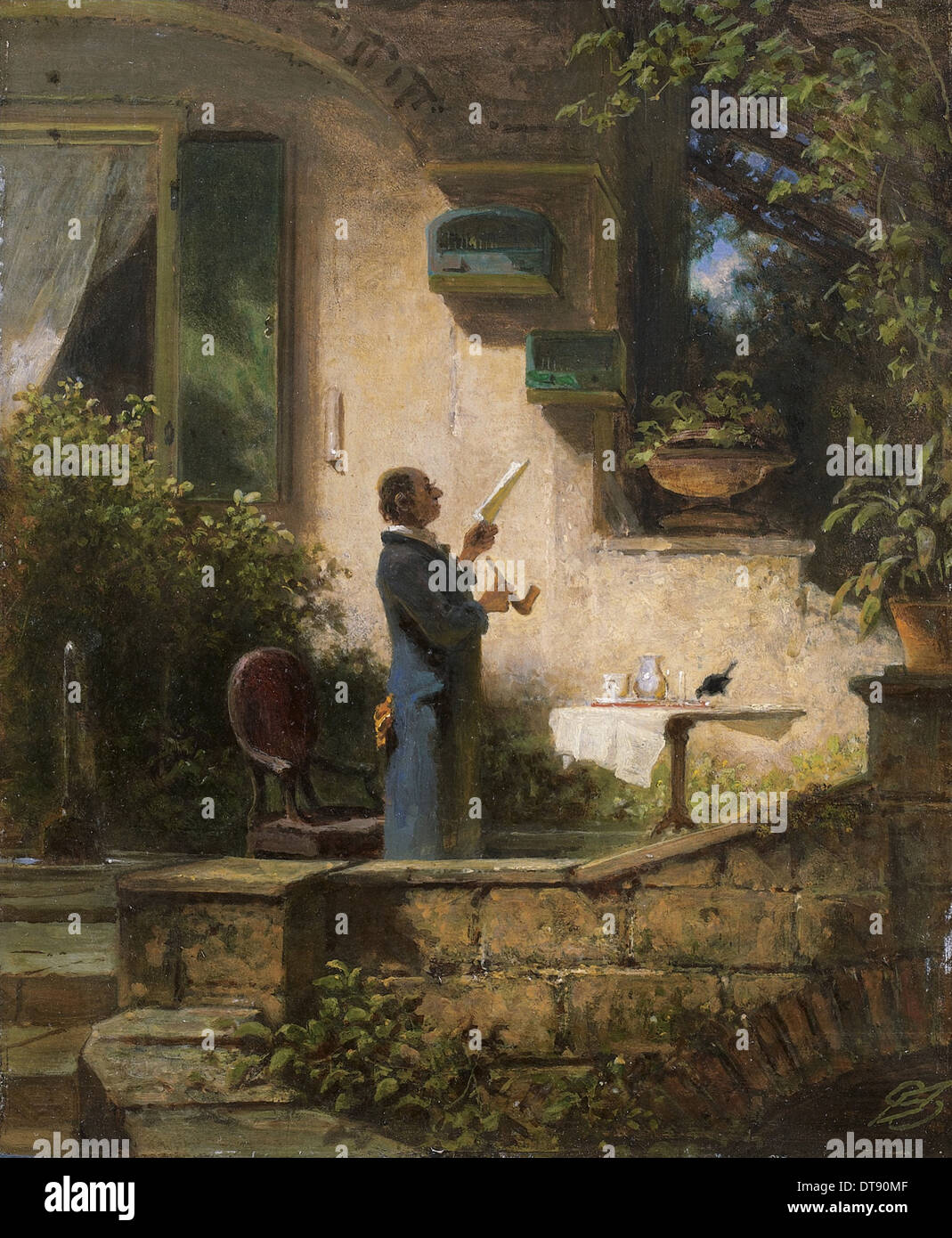 Une importante missive, 1870. Artiste : Spitzweg, Carl (1808-1885) Banque D'Images