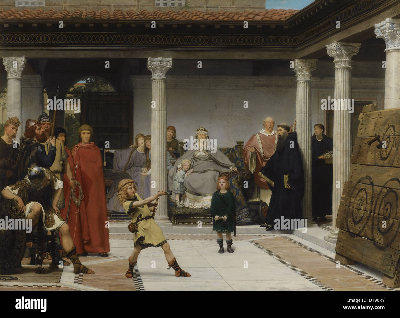 L'éducation des enfants de Clovis, 1861. Artiste : Alma-Tadema, Sir Lawrence (1836-1912) Banque D'Images