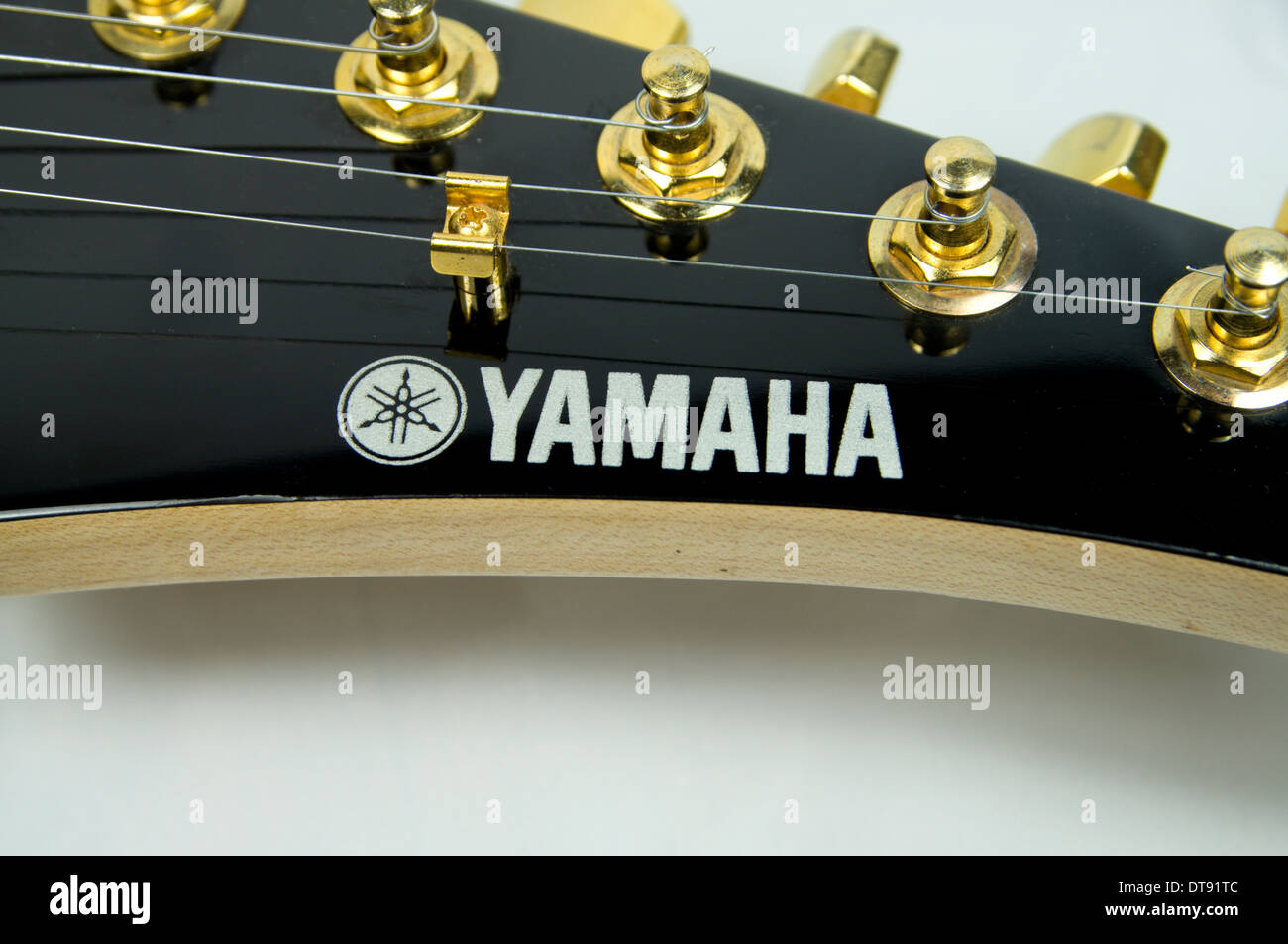 Machine Head de la Yamaha guitare électrique. Banque D'Images