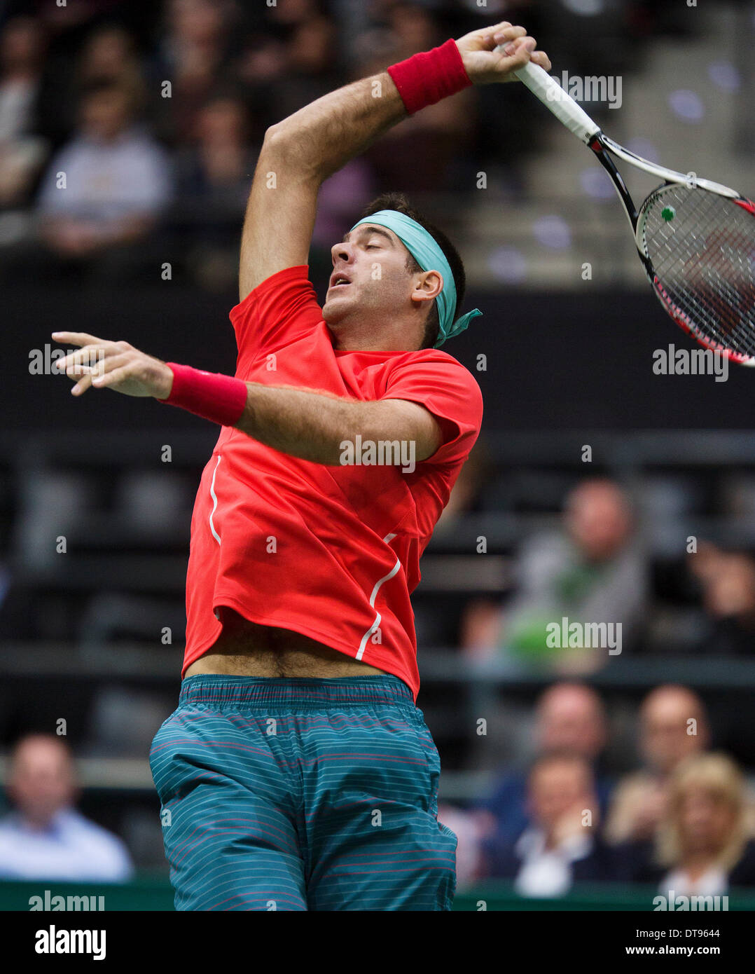 Juan-Martin Del Potro(ARG) dans son match contre GAEL MONFILS (FRA) Crédit : Tennisimages/Henk Koster/Alamy Live News Banque D'Images
