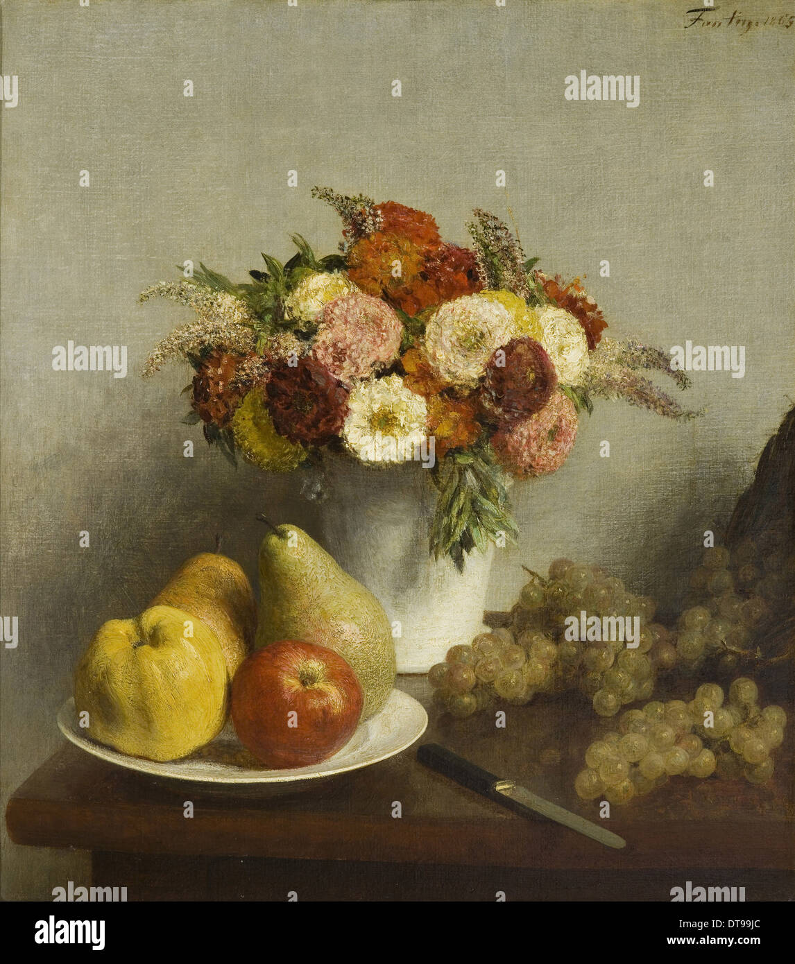 Fleurs et fruits, 1865. Artiste : Fantin-Latour, Henri (1836-1904) Banque D'Images