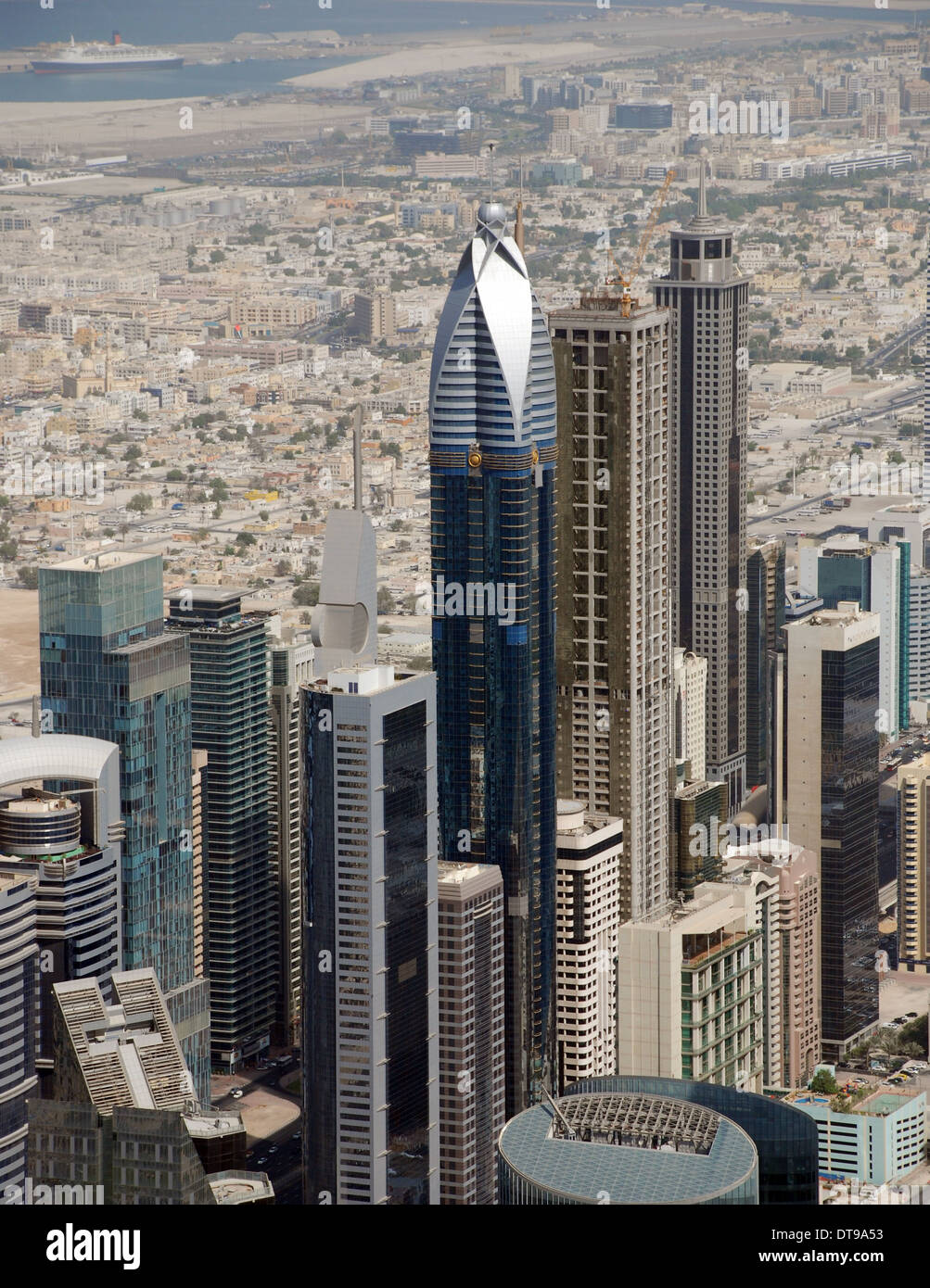 Vue aérienne de Dubaï aux Émirats arabes unis Banque D'Images