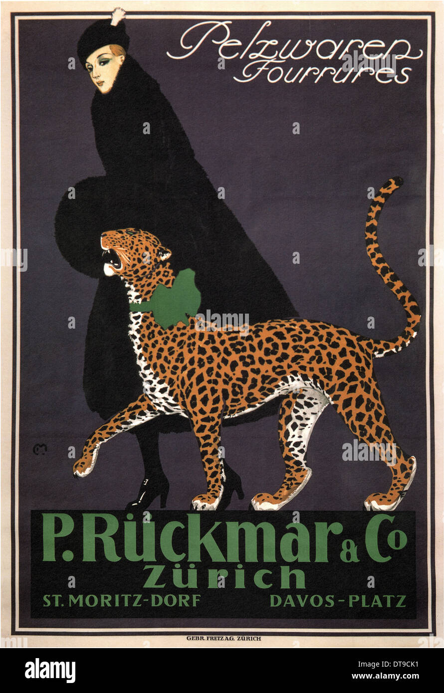 Fourrure P. Rückmar & Co, ch. 1910. Artiste : Montaut, Ernest (1879-1909) Banque D'Images