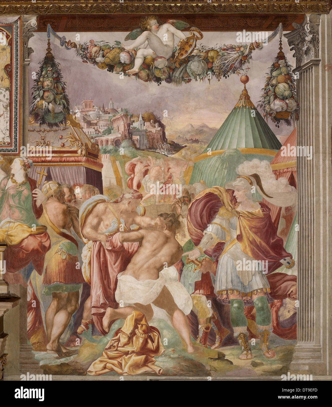 La punition du Maître perfide de Falerii, ch. 1544. Artiste : Rossi, Francesco, de (1510-1563) Banque D'Images