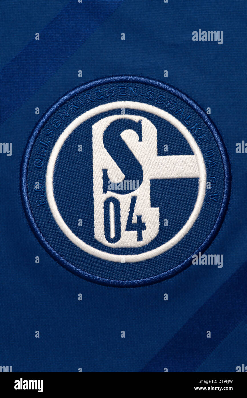 De près de l'FC Schalke 04 kit de football Banque D'Images