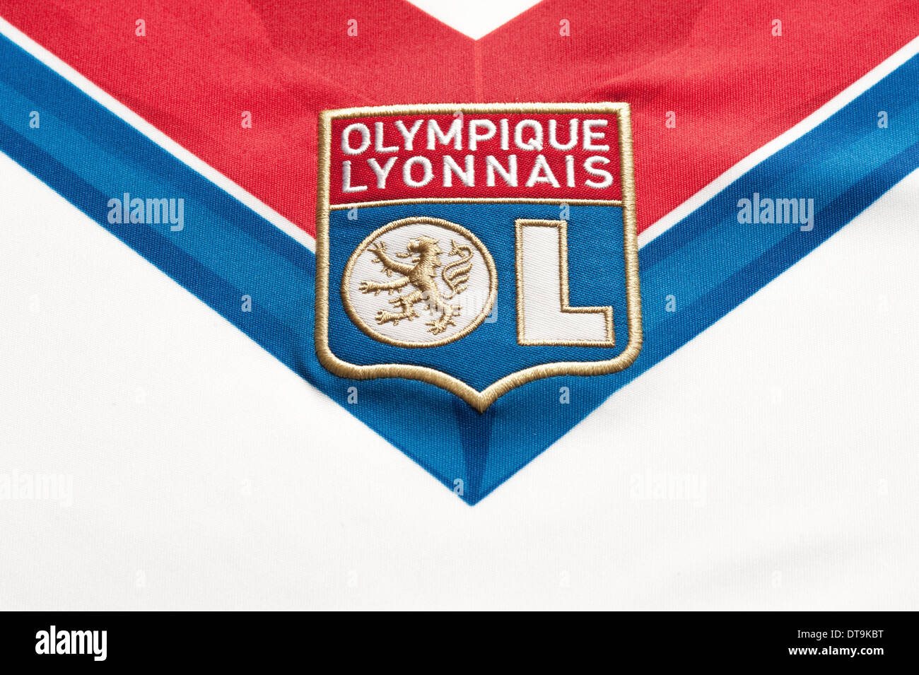 Close up de l'Olympique Lyonnais kit de l'équipe de football Photo Stock -  Alamy