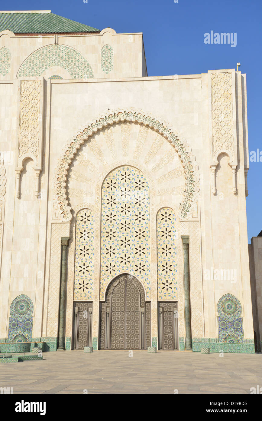 Grande Mosquée Hassan II, Bd Sidi Mohammed Ben Abdallah, Casablanca, Grand Casablanca, Royaume du Maroc Banque D'Images