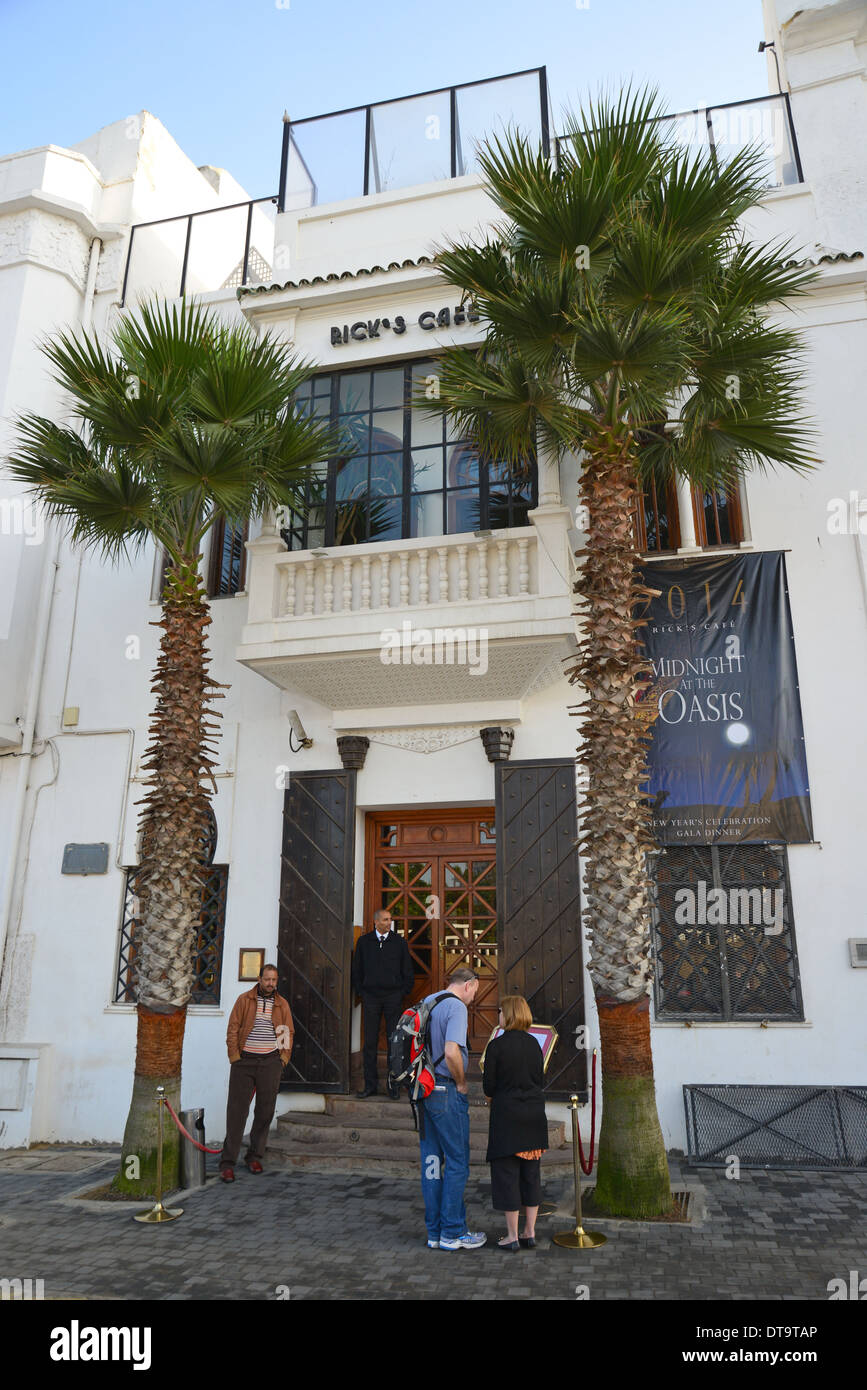 Entrée de Rick's Café Casablanca, Boulevard Sour Jdid, District Casa-Anfa, Casablanca, Grand Casablanca, Royaume du Maroc Banque D'Images