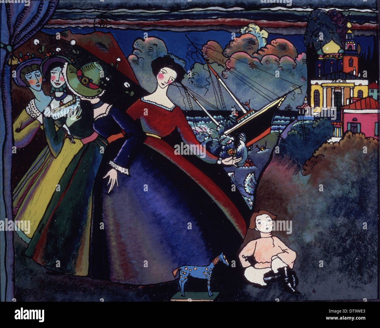 Le navire. Artiste : Kandinsky, Vassily Vassilievitch (1866-1944) Banque D'Images Le navire. Artiste : Kandinsky, Vassily Vassilievitch (1866-1944) Banque D'Images