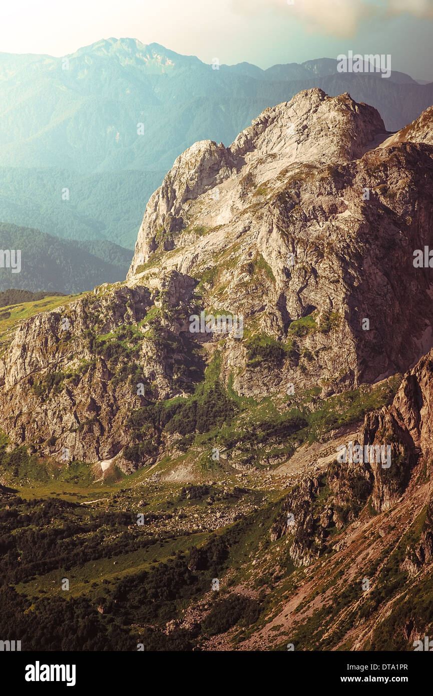 Paysage des Montagnes Rocheuses belle nature du Caucase Banque D'Images