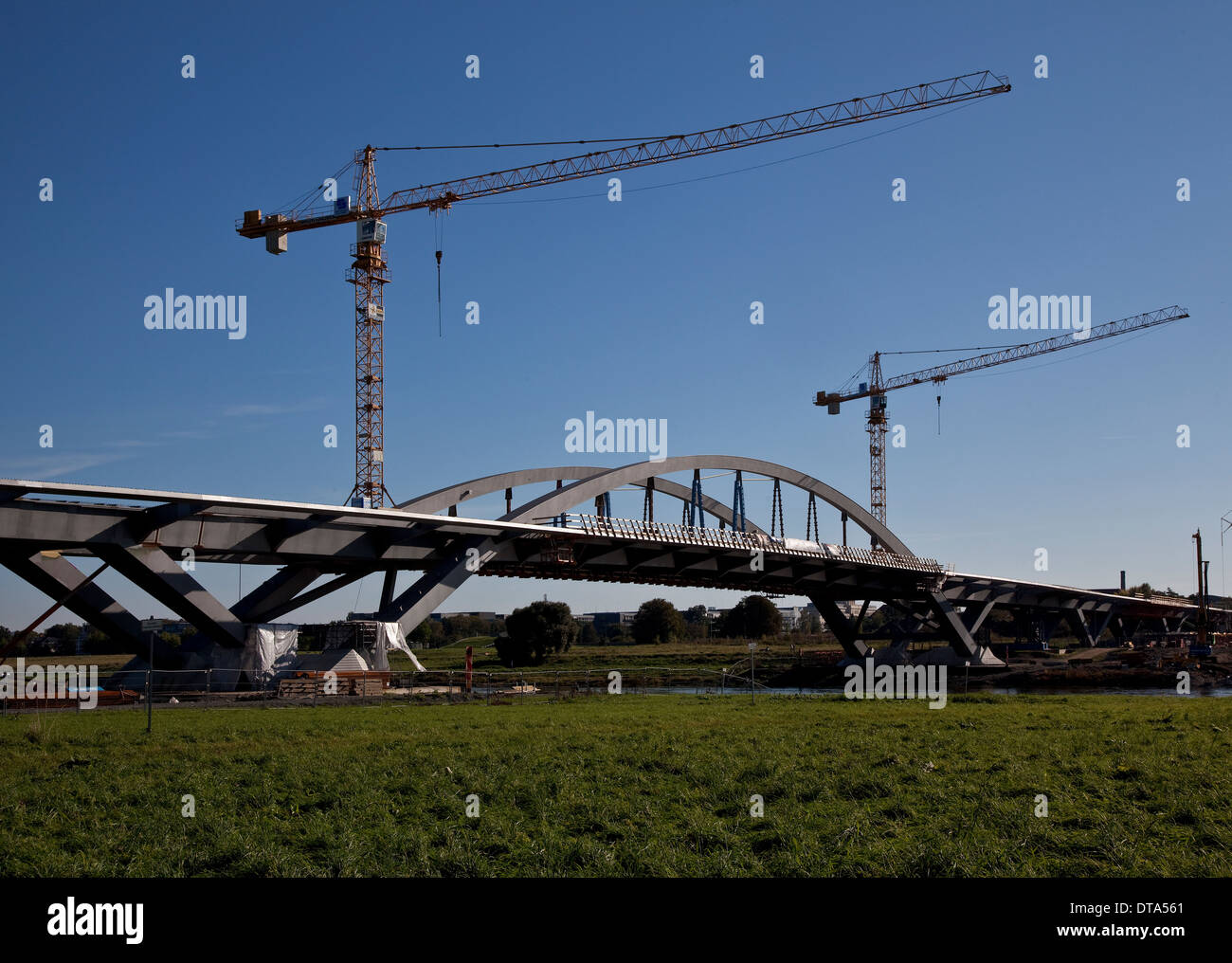 Dresde, Waldschlösschenbrücke Banque D'Images