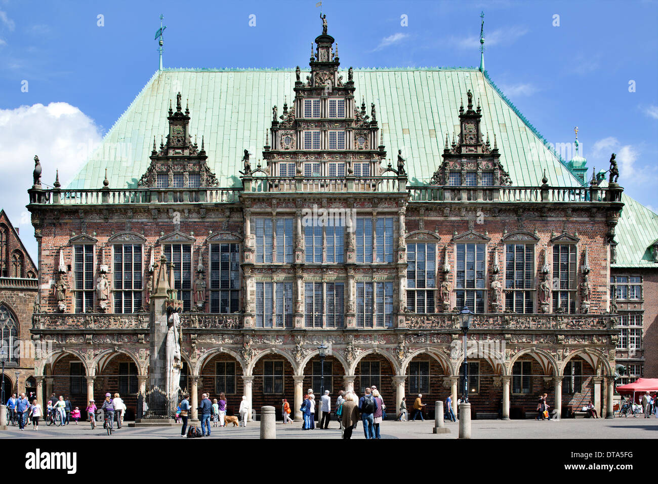 Hôtel de ville de Brême, Weser-renaissance, Site du patrimoine culturel mondial de l'UNESCO, Brême, Allemagne Banque D'Images