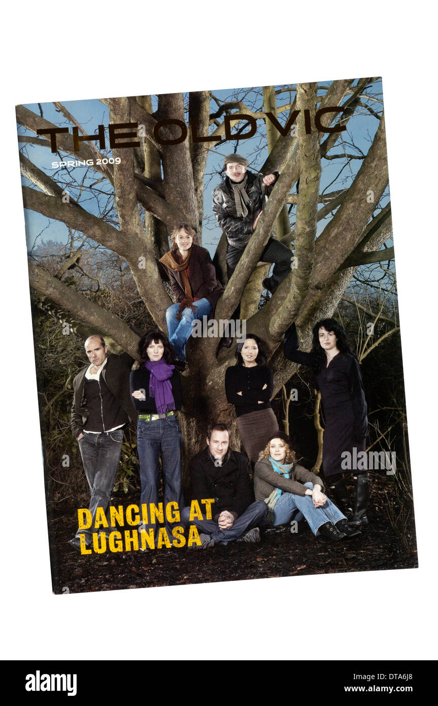 Programme pour la production de 2009 à Danser à Lughnasa de Brian Friel à l'Old Vic. Banque D'Images