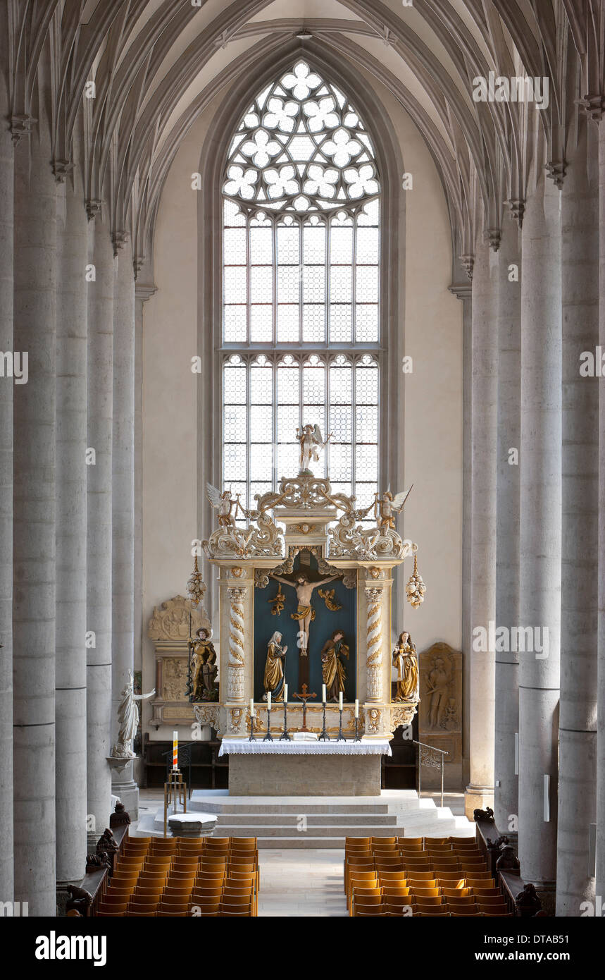 Von der Blick auf den Orgelempore Hochaltar Banque D'Images