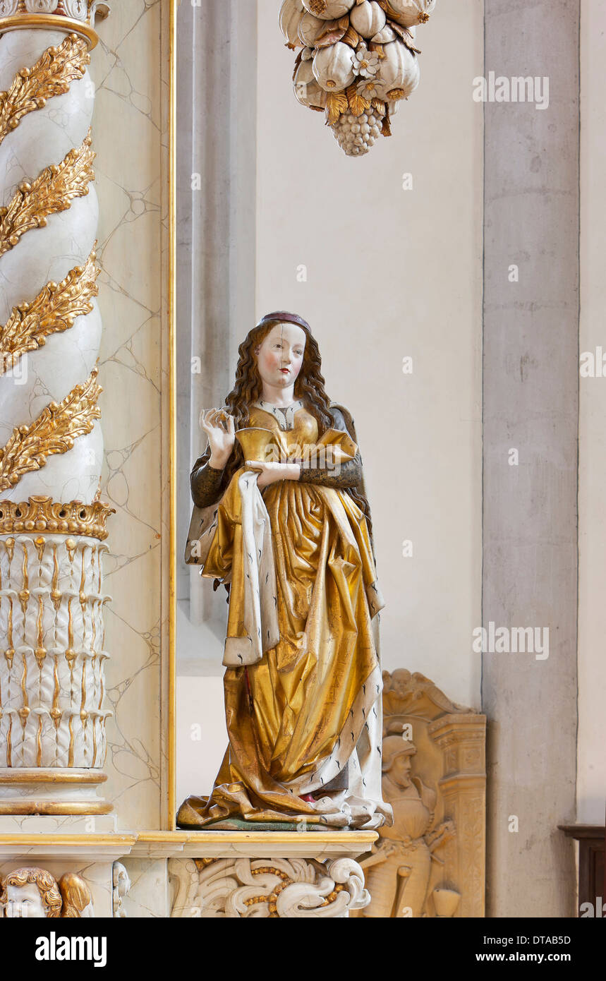Barocker Hochaltar von Holzskulptur spätgotische, Niclas Gerhaert van Leyden, Maria Magdalena Banque D'Images
