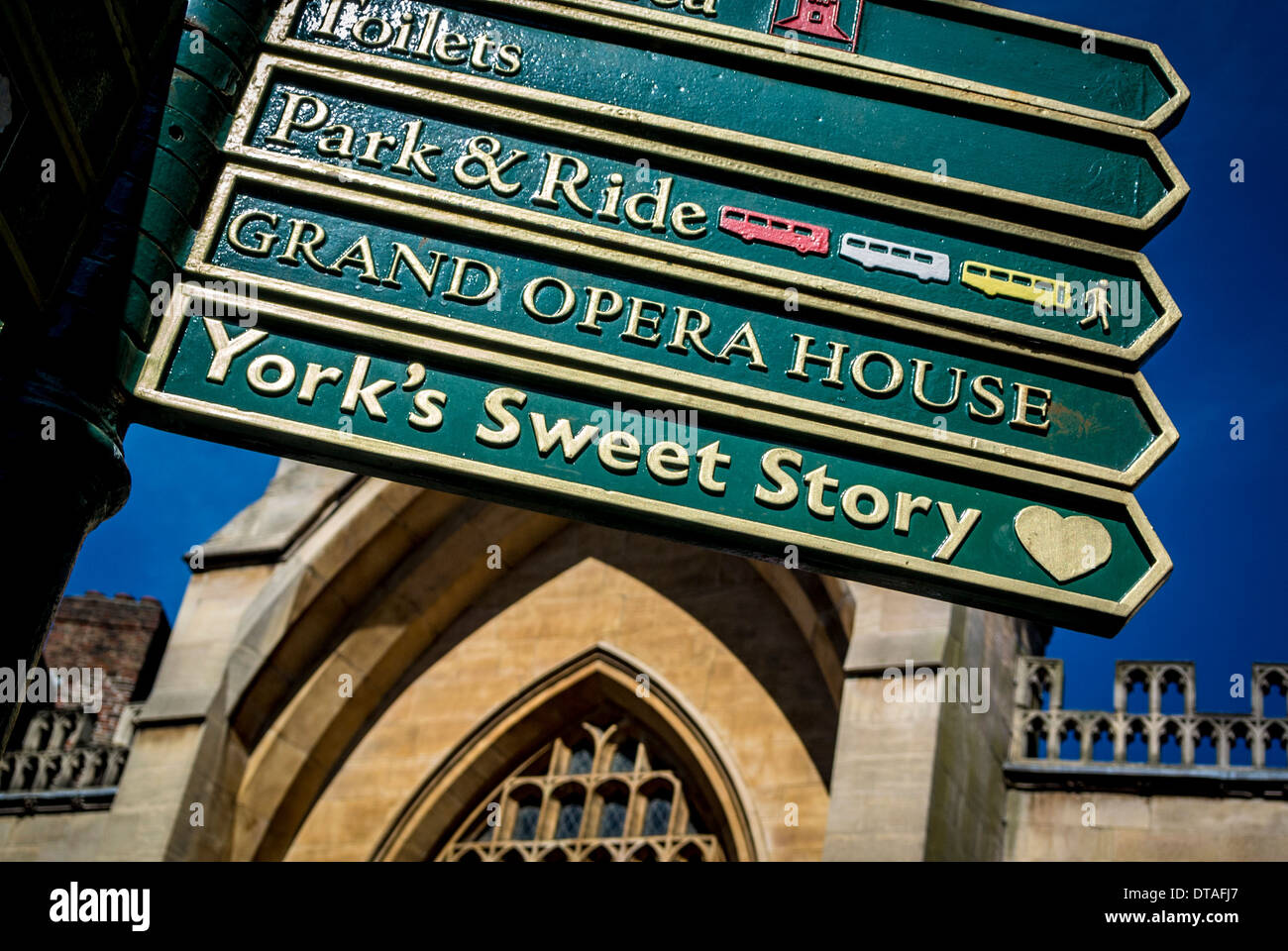 Tourist sign in York Banque D'Images