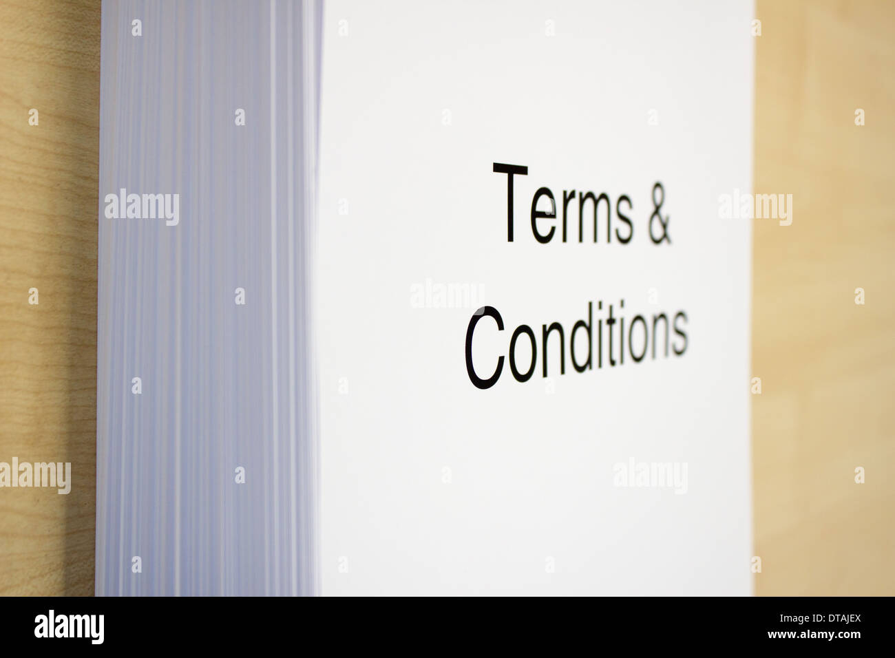 Termes & Conditions Banque D'Images