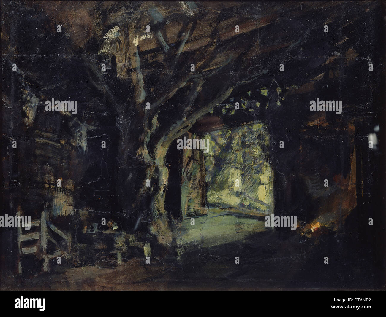 Mise en scène pour l'opéra La Walkyrie par R. Wagner, 1919. Artiste : Korovine, Konstantin Alexeyevitch (1861-1939) Banque D'Images