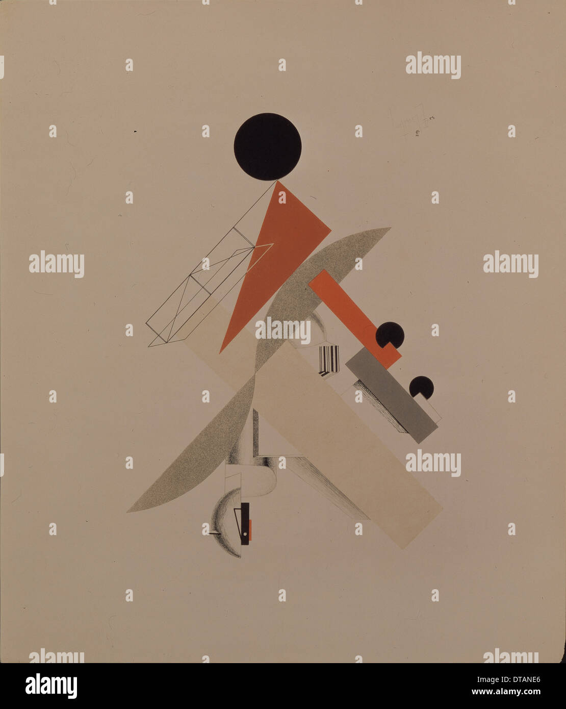 Globetrotter. Du Prince pour l'opéra victoire sur le soleil par A. Kruchenykh, 1920-1921. Artiste : El Lissitzky, (1890-1941) Banque D'Images