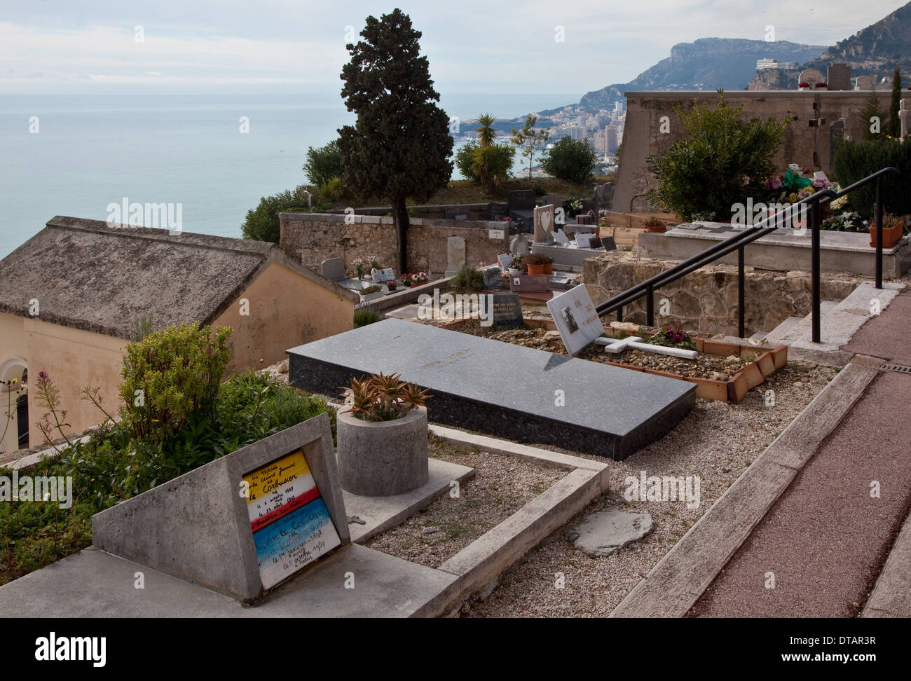 Roquebrune-Cap-Martin, Gemeindefriedhof Banque D'Images