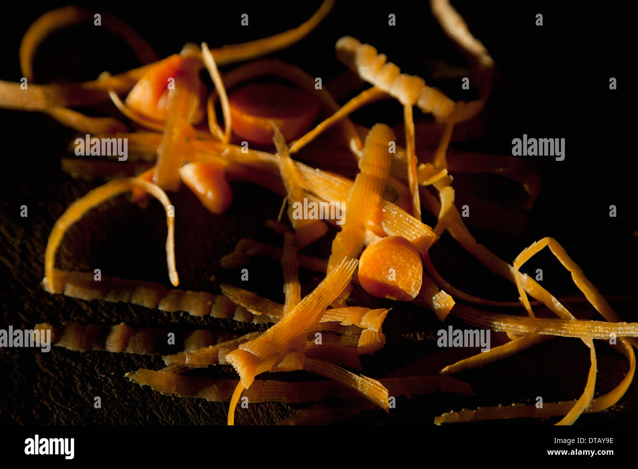 Close-up de pelures de légumes Banque D'Images