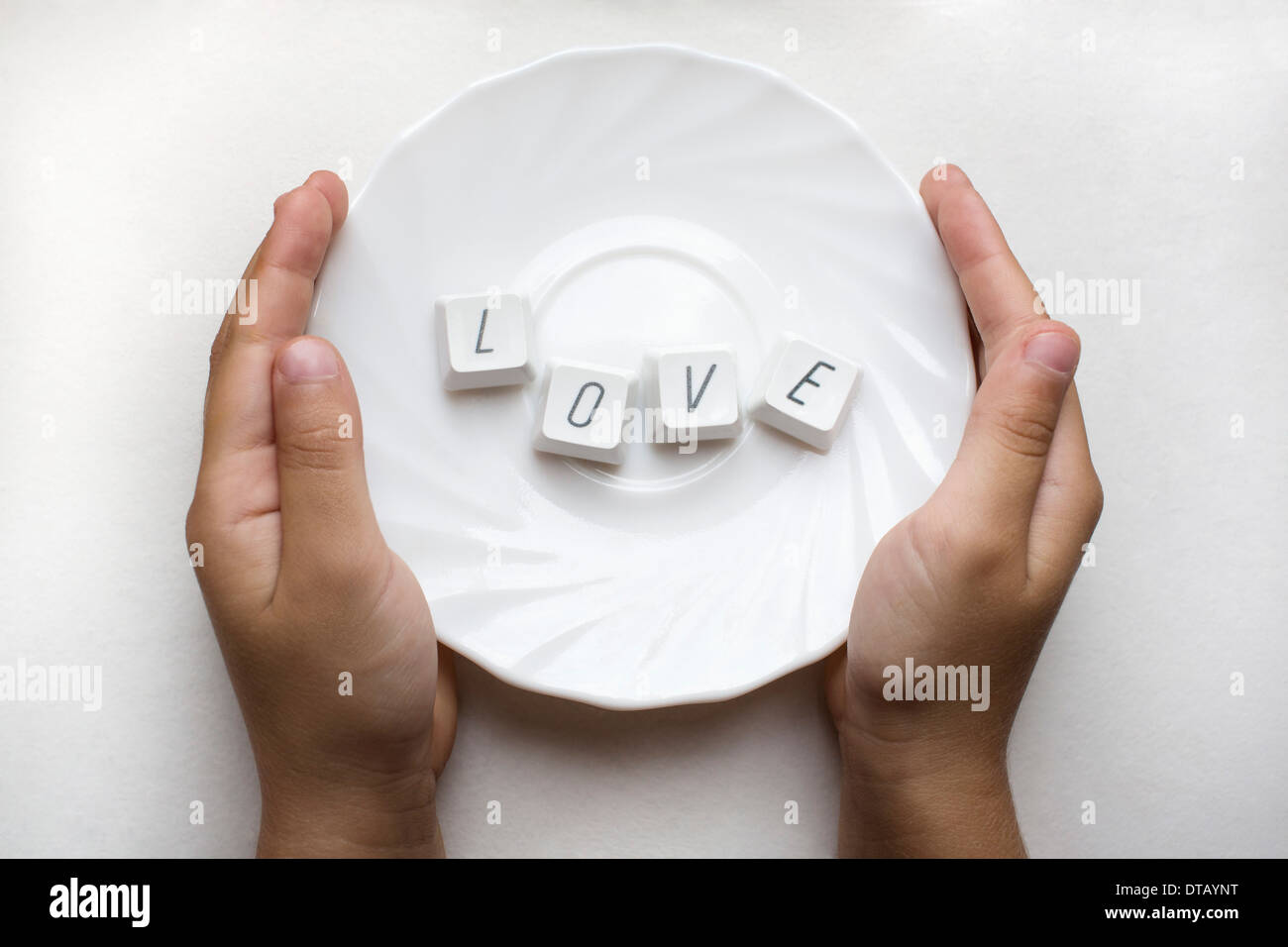 Des boutons de clavier à l'amour Banque D'Images
