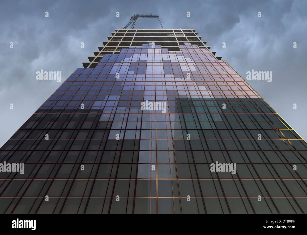 Low angle view of building avec symbole dollar Banque D'Images